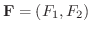 ${\bf F} = (F_{1}, F_{2})$