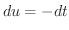 $du = -dt$