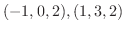 $(-1,0,2),(1,3,2)$