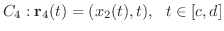 $\displaystyle C_{4} : {\bf r}_{4}(t) = (x_{2}(t),t), \ \ t \in [c,d] $