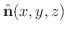 $\hat{\bf n}(x,y,z)$
