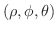 $(\rho,\phi,\theta)$