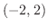 $(-2,2)$