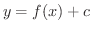 $y = f(x) + c$