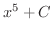 $\displaystyle{x^{5} + C}$