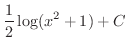 $\displaystyle{\frac{1}{2}\log(x^{2} + 1) + C}$