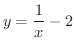 $\displaystyle{y = \frac{1}{x} - 2}$
