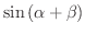 $\displaystyle \sin{(\alpha + \beta)}$