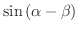 $\displaystyle \sin{(\alpha - \beta)}$