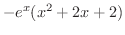 $\displaystyle{-e^{x}(x^{2} + 2x + 2)}$