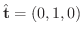 $\displaystyle{\hat{{\bf t}} = (0,1,0)}$