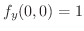 $f_{y}(0,0) = 1$