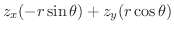 $\displaystyle z_{x}(-r\sin{\theta}) + z_{y}(r\cos{\theta})$