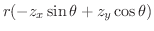$\displaystyle r(-z_{x}\sin{\theta} + z_{y}\cos{\theta})$