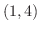 $(1,4)$