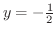 $y = -\frac{1}{2}$