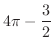 $\displaystyle{4\pi - \frac{3}{2}}$