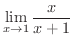 $\displaystyle{\lim_{x \rightarrow 1}\frac{x}{x + 1}}$