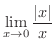 $\displaystyle{\lim_{x \rightarrow 0}\frac{\vert x\vert}{x}}$