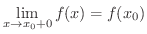 $\displaystyle \lim_{x \rightarrow x_{0}+0}f(x) = f(x_{0}) $