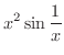 $\displaystyle{x^{2}\sin{\frac{1}{x}}}$