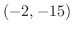 $(-2,-15)$
