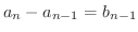$a_{n} - a_{n-1} = b_{n-1}$