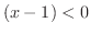 $(x-1) < 0$
