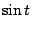 $\displaystyle \sin{t}$