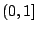 $ (0,1]$