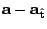 $\displaystyle {\bf a} - {\bf a}_{\hat{\bf t}}$