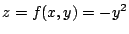 $ z = f(x,y) = -y^2$