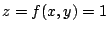 $ z = f(x,y) = 1$