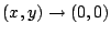 $ (x,y) \rightarrow (0,0)$