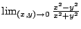 $ \lim_{(x,y) \to 0}\frac{x^2 - y^2}{x^2 + y^2}$