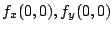 $ f_{x}(0,0), f_{y}(0,0)$