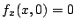$ f_{x}(x,0) = 0$