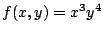 $ \displaystyle{f(x,y) = x^3 y^4}$