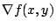 $\displaystyle \nabla f(x,y)$