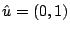 $\displaystyle {\hat u} = (0,1)$