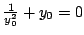 $ \frac{1}{y_{0}^2} + y_{0} = 0$