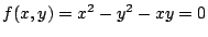 $ f(x,y) = x^2 - y^2 - xy= 0$