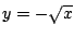$ y = -\sqrt{x}$