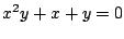 $ \displaystyle{x^{2}y + x + y = 0}$