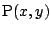 $ {\rm P}(x,y)$