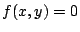 $ f(x,y) = 0$