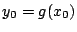 $ y_{0} = g(x_{0})$