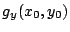 $ g_{y}(x_{0},y_{0})$