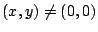 $ (x,y) \neq (0,0)$
