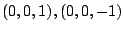 $ (0,0,1), (0,0,-1)$